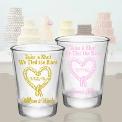 New ???? BarMan CUSTOMIZABLE - 1.75oz Clear Shot Glass - Tied The Knot ???? -BarMan - shop 175oz clear tied the knot 2 700x700