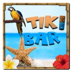 Deals ???? BarMan 3.5in Square Foam Coaster - Tiki Beach Design ????