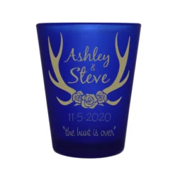 Cheapest ⌛ BarMan CUSTOMIZABLE - 1.5oz Blue Frosted Shot Glass - Antlers ???? -BarMan - shop 5114 antlers blue fr web1 700x700