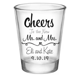 Best Pirce ⌛ BarMan CUSTOMIZABLE - 1.75oz Clear Wedding Shot Glass - Cheers ???? -BarMan - shop 5114 cheers web 700x700