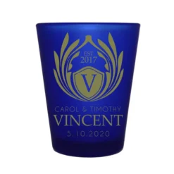 Cheap ???? BarMan CUSTOMIZABLE - 1.5oz Blue Frosted Shot Glass - Crest 1 ???? -BarMan - shop 5114 crest 2 blue fr web1 700x700
