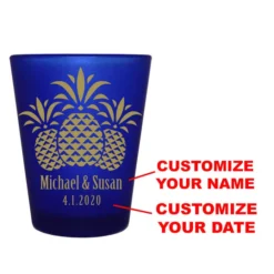 Discount ???? BarMan CUSTOMIZABLE - 1.5oz Blue Frosted Shot Glass - Pineapples ???? -BarMan - shop 5114 pineapple blue fr web cus 700x700