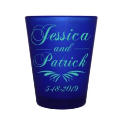 Brand new ???? BarMan CUSTOMIZABLE - 1.5oz Blue Frosted Shot Glass - Simplistic ???? -BarMan - shop 5114 simplistic blue fr web1 700x700