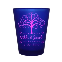 Best Sale ???? BarMan CUSTOMIZABLE - 1.5oz Blue Frosted Shot Glass - Tree Of Life ???? -BarMan - shop 5114 tree blue fr web1 700x700