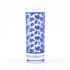 Top 10 ???? BarMan BarConic® Collins Glass - Blue Hibiscus Pattern - 9.5 Ounce ????