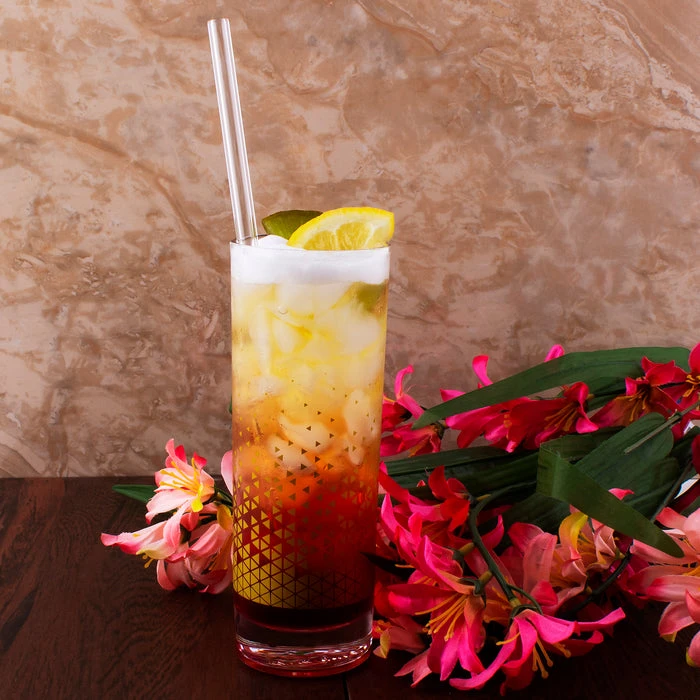 Outlet ???? BarMan BarConic® Collins Glass - Gold Geometric Pattern - 9.5 Ounce ???? 2 Outlet ???? BarMan BarConic® Collins Glass - Gold Geometric Pattern - 9.5 Ounce ???? - Image 2