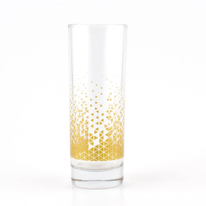 Outlet ???? BarMan BarConic® Collins Glass - Gold Geometric Pattern - 9.5 Ounce ???? 1 Outlet ???? BarMan BarConic® Collins Glass - Gold Geometric Pattern - 9.5 Ounce ????