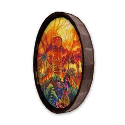 Best deal ???? BarMan Lucky Tiki Wood Barrel Top Sign/Clock ???? -BarMan - shop BarrelTop SideAngledView BT KC BARR CB LUCKY 700x700