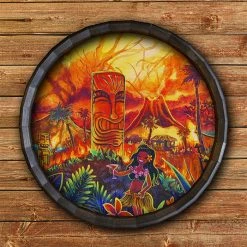 Best deal ???? BarMan Lucky Tiki Wood Barrel Top Sign/Clock ???? -BarMan - shop BarrelTop StraightFlatView BT KC BARR CB LUCKY 700x700