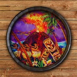 Discount ✔️ BarMan Tiki Hula Show Bar Wood Barrel Top Sign/Clock ???? -BarMan - shop BarrelTop StraightFlatView BT KC BARR CB SHOW 700x700