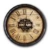 Best Pirce ???? BarMan Large Vineyard Roman Numeral Wood Barrel Top Clock ????