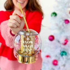 Budget ???? BarMan Snow Much Fun Novelty Confetti Snowglobe Cup W/Straw - 12oz. ⭐ -BarMan - shop DW CKTBALL SMF 3 700x700