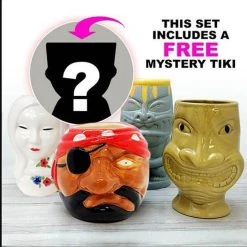 Best reviews of ???? BarMan Tiki Mug Drinkware Pack - Stranded Island - Set Of 4 + FREE Mystery Tiki ????
