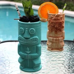 Best deal ???? BarMan BarConic® Tiki Drinkware - Teal Stone God - 15 Oz. ❤️ -BarMan - shop DW TIKI STONE T 3 700x700