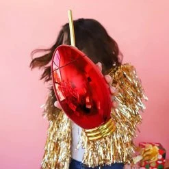 Best Sale ???? BarMan Red ???? Christmas Light Bulb Novelty Cup W/Lid & Straw - 24 Oz. ❤️ -BarMan - shop DW XMASLIGHT R 2 700x700