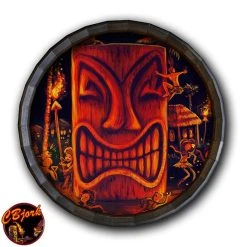 Top 10 ???? BarMan Midnight Sun Wood Barrel Top Sign/Clock ????