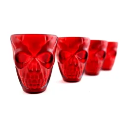 Best deal ???? BarMan Gothic Skull Ruby Plastic Shot Glasses - 2 Ounce - Pack Of 4 ????