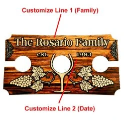 Cheap ???? BarMan CUSTOMIZABLE WOOD WINE GLASS CADDY - FAMILY RUSTIC WOOD ⭐ -BarMan - shop WINE CADDY WOOD 700x700