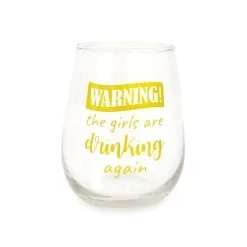 Top 10 ???? BarMan BARCONIC® GLASSWARE - WARNING - THE ???? GIRLS ARE DRINKING AGAIN - WINE GLASS - 17OZ ????