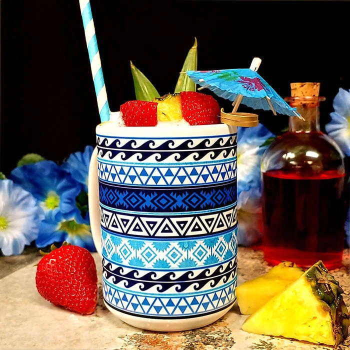 Promo ???? BarMan Aztec Pattern Ceramic Mugs - Color Variants - 15 Oz ???? 3 Promo ???? BarMan Aztec Pattern Ceramic Mugs - Color Variants - 15 Oz ???? - Image 3