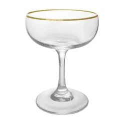 Promo ???? BarMan BarConic® 7 Oz Gold Rimmed Coupe Cocktail Glass ????