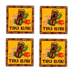 Hot Sale ???? BarMan BarConic® Ceramic Tiki Coaster Set - 4 Pack ????