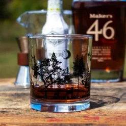 Flash Sale ???? BarMan BarConic® Glassware - Old Fashion Glass - Forest Scene - 10 Ounce ???? -BarMan - shop barconic forest glass scene1 700x700