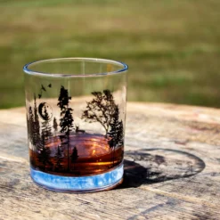Flash Sale ???? BarMan BarConic® Glassware - Old Fashion Glass - Forest Scene - 10 Ounce ???? -BarMan - shop barconic forest glass scene3 700x700