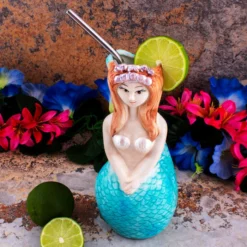 Coupon ???? BarMan BarConic® Tiki Drinkware - Mermaid - 16 Ounce ???? -BarMan - shop barconic mermaid tiki scene2 700x700