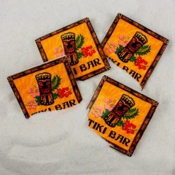 Hot Sale ???? BarMan BarConic® Ceramic Tiki Coaster Set - 4 Pack ???? -BarMan - shop barconic tiki ceramic coaster scene1 700x700