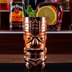 Hot Sale ???? BarMan BarConic® Metal Plated Tiki Glass - 15 Ounce - (Color Options) ???? -BarMan - shop barconic tiki glass gold scene1 700x700