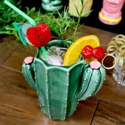 Best Pirce ???? BarMan BarConic ® Tiki Mug - Cactus W/ Lid - 15 Ounce ???? -BarMan - shop cactus tiki mug bpc 5 700x700