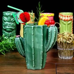 Best Pirce ???? BarMan BarConic ® Tiki Mug - Cactus W/ Lid - 15 Ounce ???? -BarMan - shop cactus tiki mug bpc 6 700x700