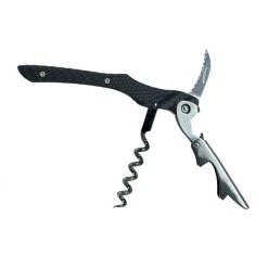 Budget ???? BarMan Wine Key - Castello™ - Carbon Fiber Handle ???? -BarMan - shop castello carbon fiber handle corkscrew open 700x700