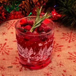 Top 10 ✨ BarMan BarConic® Glassware - ???? Christmas Cabin - Old Fashion Glass - 10 Ounce ???? -BarMan - shop chirstmas glass scene2 700x700