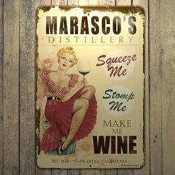 Wholesale ???? BarMan CUSTOMIZABLE Vintage Metal Bar Sign - 12" X 18" - Wine Distillery ⌛ -BarMan - shop custom metal bar sign vintage wine1 700x700