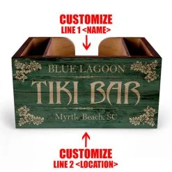 Deals ⌛ BarMan Customizable Wooden Bar Caddy - Tiki Bar ???? -BarMan - shop custom wood caddy tiki web 5 1 700x700