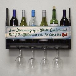 BarMan - shop -BarMan - shop customizable wall wine glass hanging shelf bottles glasses front xmas 700x700