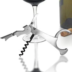 New ???? BarMan Corkscrew - Double Lever With Champagne Gripper ????