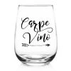 Buy ???? BarMan Carpe Vino - Stemless Wine Glass (17oz) ????