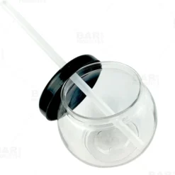 Outlet ???? BarMan BarConic® Clear Fishbowl Plastic Drinkware - 20 Ounce - With Lid And Straw ???? -BarMan - shop dw fbwlid clr20 800 open lid white bg bpc 700x700