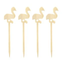 Hot Sale ???? BarMan BarConic® Bamboo Flamingo Cocktail Picks - 100 Pack ????
