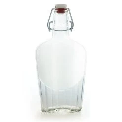 Buy ???? BarMan Flask Glass Bottle W/ Swing Top - Available In 8.5 Or 17 Ounce ✔️ -BarMan - shop flask clear bottle swing top bpc 17 700x700