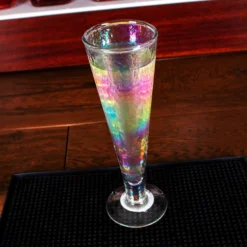 New ???? BarMan Footed Champagne Glass - Iridescent - 6 Ounce ???? -BarMan - shop footed Champagne Glass Iridescent scene2 700x700