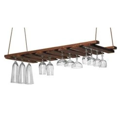 Buy ???? BarMan Glass Rack - 14" X 35" - Walnut Wood ????