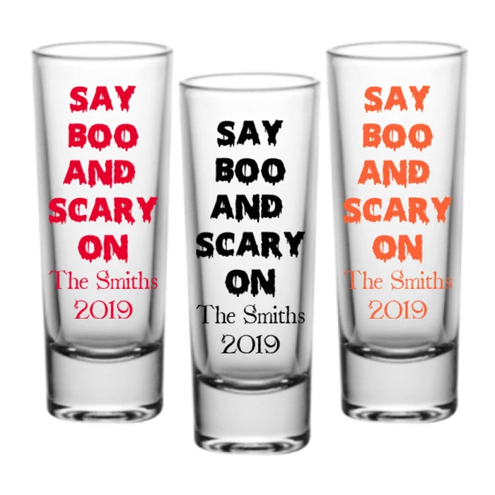 Coupon ???? BarMan CUSTOMIZABLE - 2oz Tall Clear Shot Glass - ???? Halloween- Say Boo And Scary On ???? 1 Coupon ???? BarMan CUSTOMIZABLE - 2oz Tall Clear Shot Glass - ???? Halloween- Say Boo And Scary On ????