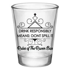 Coupon ???? BarMan Customizable 1.75 Oz. Clear Shot Glass- Drink Responsibly Means Don't Spill It! The Rules Of The Bar! - AYN ???? -BarMan - shop lg gw 5114 ayn rules web 1 700x700