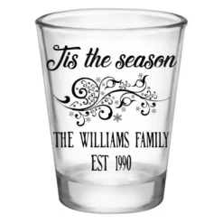 Hot Sale ???? BarMan CUSTOMIZABLE - 1.75oz Clear Shot Glass- Tis The Season ???? -BarMan - shop lg gw 5114 ayn tis web1 fixed 700x700