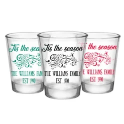 Hot Sale ???? BarMan CUSTOMIZABLE - 1.75oz Clear Shot Glass- Tis The Season ????