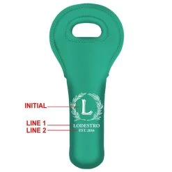 Deals ???? BarMan ADD YOUR NAME Wine Totes - Monogram Design - Several Color Options ???? -BarMan - shop lg wt 67 mono custom monogram wine bottle carrier teal 700x700